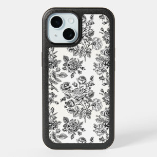 Vintage Rose Floral Pattern iPhone 15 Case