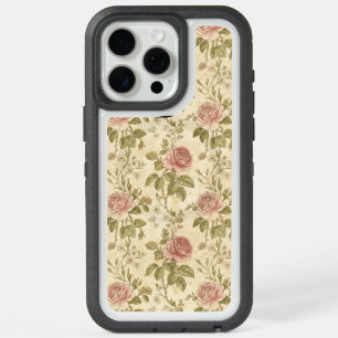 Vintage Rose Floral Pattern iPhone 15 Pro Max Case