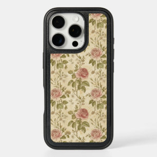 Vintage Rose Floral Pattern iPhone 16 Pro Case