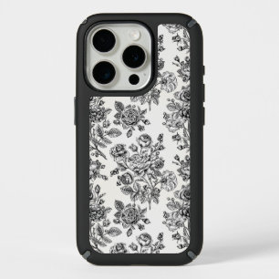 Vintage Rose Floral Pattern iPhone 15 Pro Case