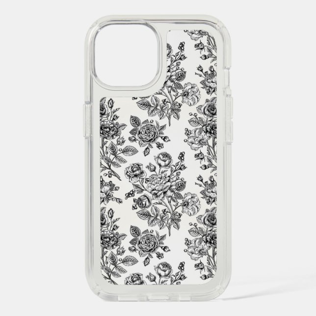 Vintage Rose Floral Pattern Speck iPhone Case (Front)