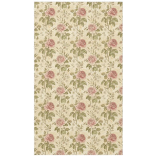 Vintage Rose Floral Pattern Tablecloth