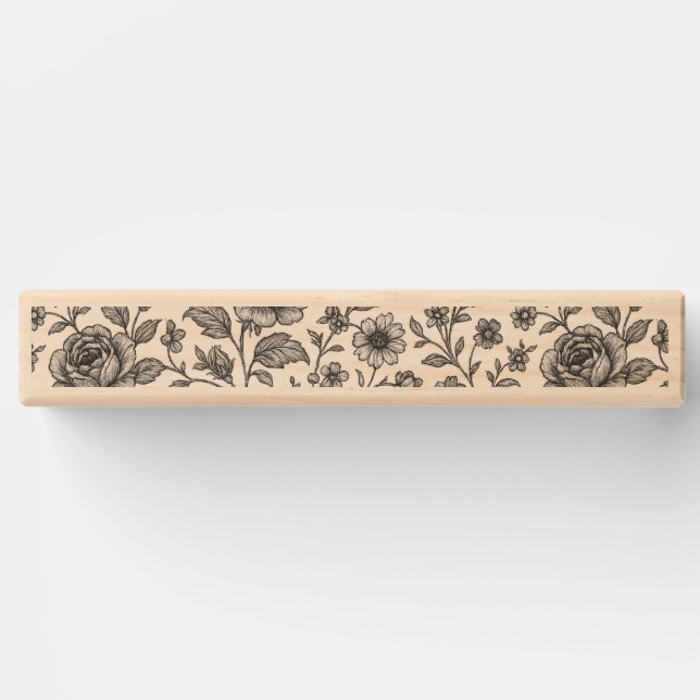 Vintage Rose Floral Pattern  Topple Tower (Front)
