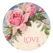 Vintage Rose Floral Stickers