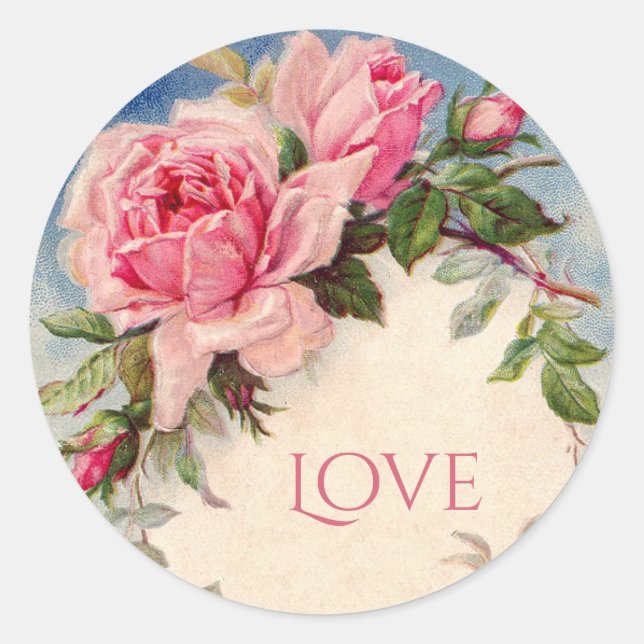 Vintage Rose Floral Stickers (Front)