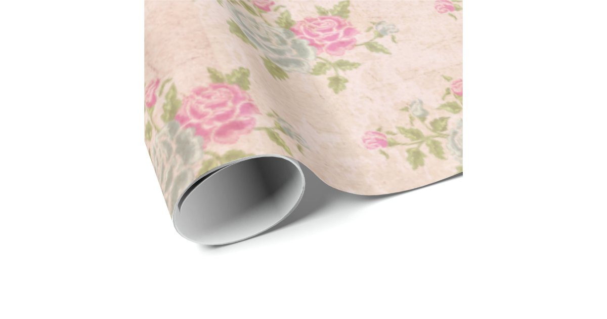 Vintage Rose Floral Wrapping Paper