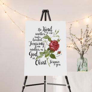 Vintage Rose flower illustrated with bible verse Foam Board