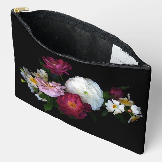 Vintage Rose Flowers Accessory Bag