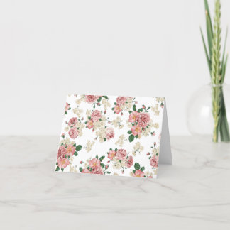 Vintage Rose Folded Thank You Card