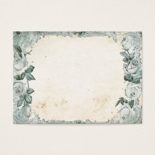 Customizable Vintage Rose Frame Business Cards