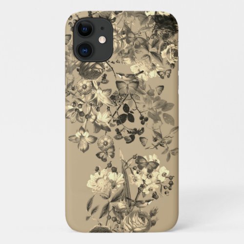 Vintage Rose Garden Classic Neutrals iPhone 11 Case