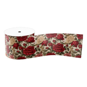 Vintage Rose Garden Grosgrain Ribbon