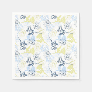 Vintage rose garden pattern napkins