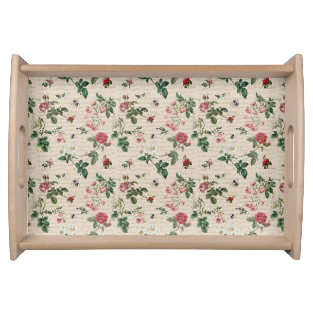 Vintage Rose Garden Serving Tray (Front)