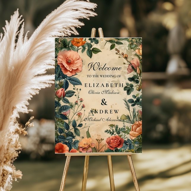 Vintage Rose Garden Wedding Foam Board (Creator Uploaded)