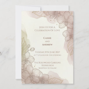 Vintage Rose Garden Wedding Invitation
