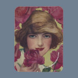 Vintage Rose Girl Magnet