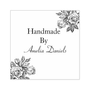 Vintage Rose Handmade by Rubber Stamp