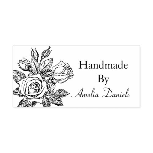 Vintage Rose Handmade by   Rubber Stamp