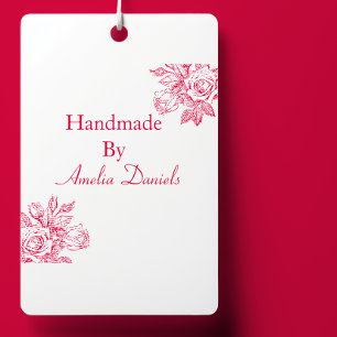 Vintage Rose Handmade by Self-inking Stamp
