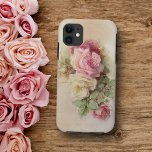 Vintage Rose Handpainted Style Roses Iphone 11 Case at Zazzle