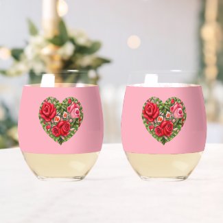 Vintage Rose Heart