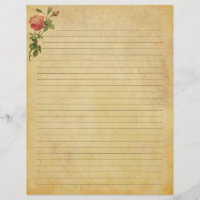 Vintage Rose Journal Paper
