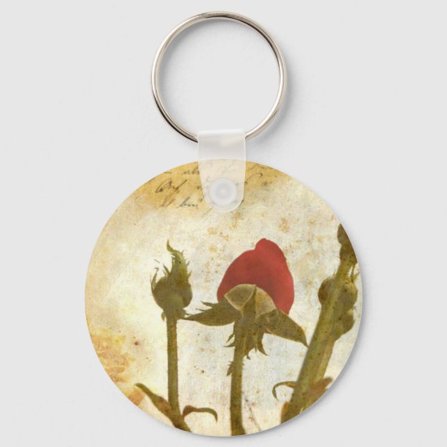 Vintage Rose Keychain (Front)