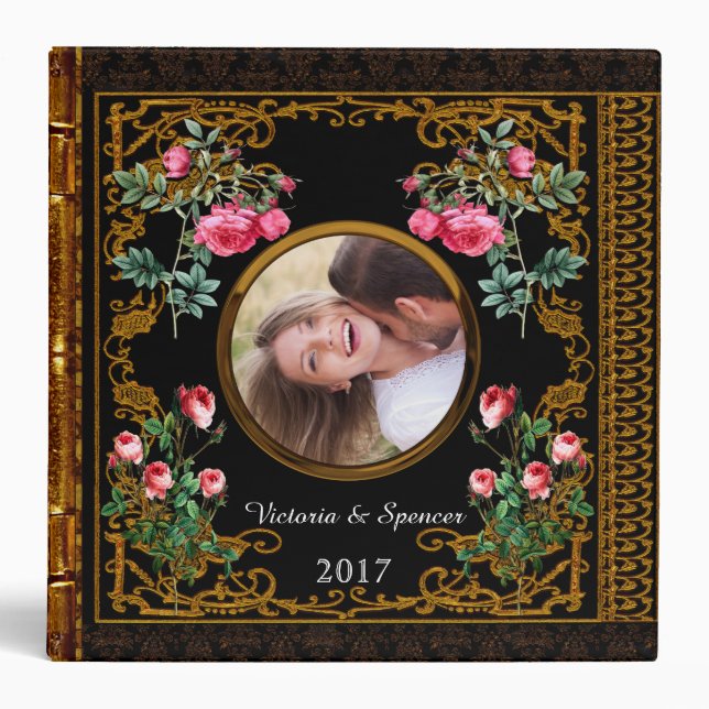 Vintage Rose Lasher Insert Your Own Photo Binder (Front)