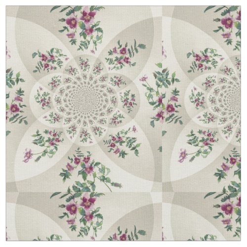 Vintage Rose Mandala Fabric