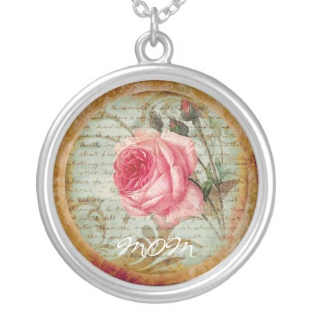 Vintage Rose 'mom' Necklace