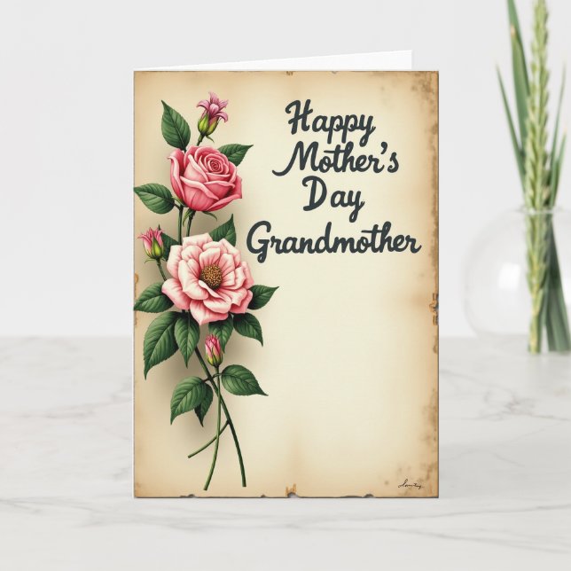 Vintage Rose Mother Card (Front)