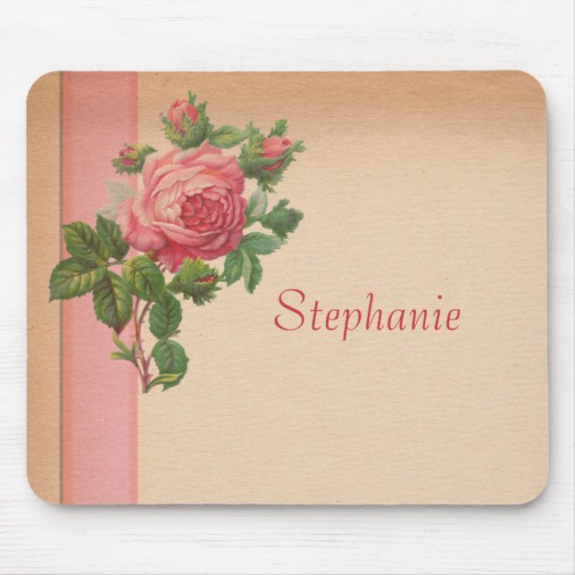 Vintage Rose Mousepad (Front)