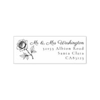 Vintage Rose Mr & Mrs Return Address Wedding