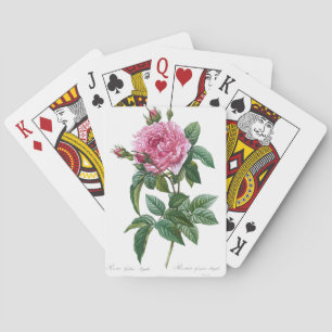 Vintage Rose Ornament Illustration Poker Cards