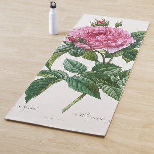 Vintage Rose Ornament Illustration Yoga Mat