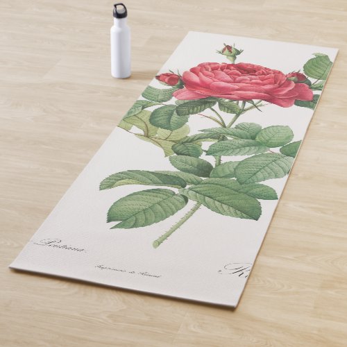 Vintage Rose Ornament Illustration Yoga Mat