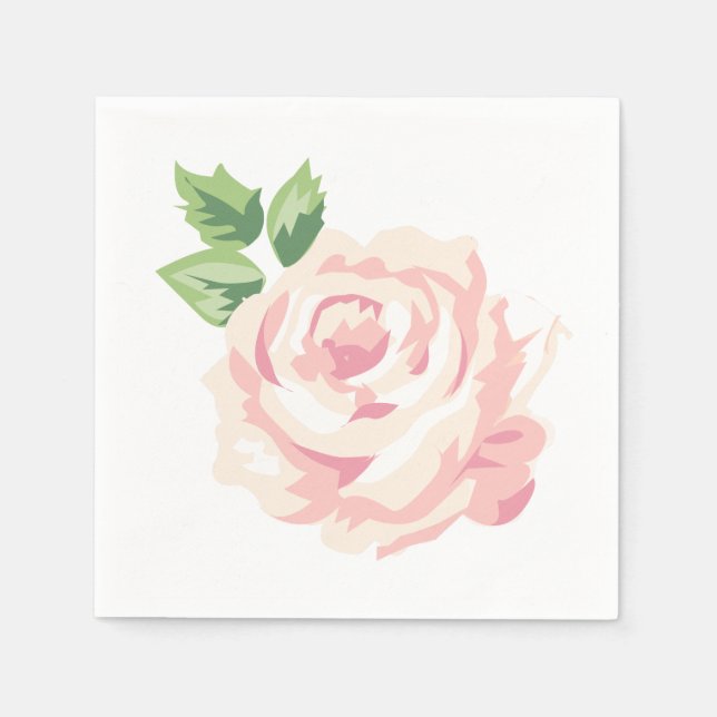 Vintage Rose Paper Napkins (Front)