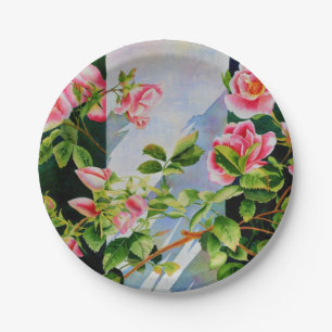 Vintage Rose Paper Plates