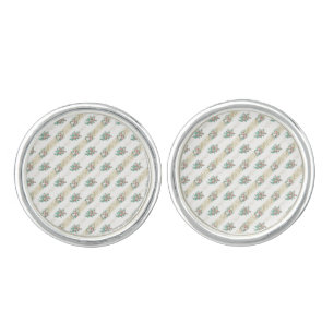 Vintage Rose Pattern - Cufflinks
