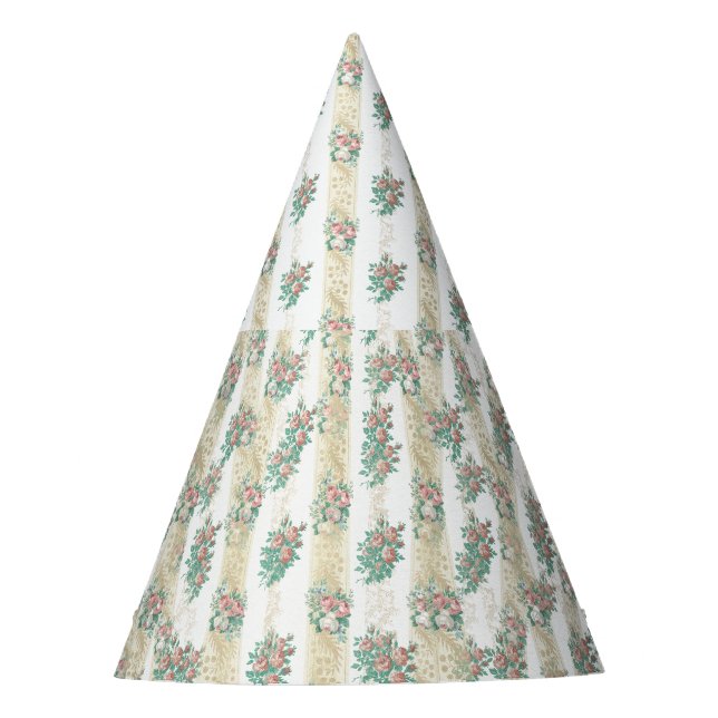 Vintage Rose Pattern - Party Hat (Front)