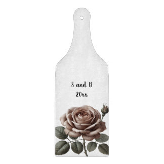 Vintage Rose Personalized Cutting Board