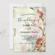 Vintage Rose Photo QR Code Wedding