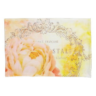 Vintage rose pillow case