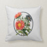 Vintage Rose Pink and Dusty Blue Daisy Cluster Throw Pillow