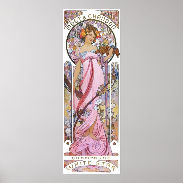Vintage Rose Pink Goddess Poster (Front)