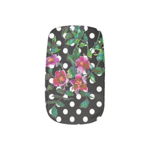 Vintage Rose _ polka dots Minx Nail Art