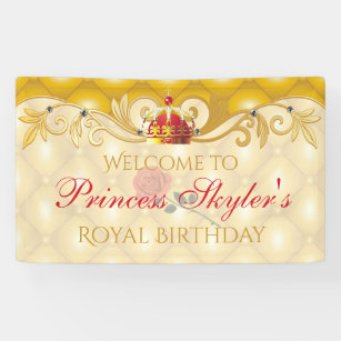 princess birthday banners signs zazzle