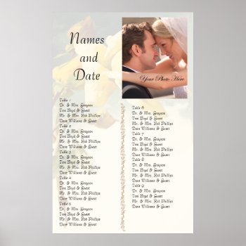 Vintage Rose Reception Seating Chart by itsyourwedding at Zazzle