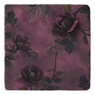 Vintage Rose & Romantic Charm Marble Trivet
